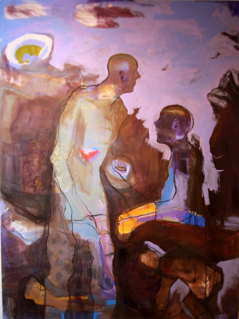 Herbert Soltys,ER-Schöpfung (180x240cm), Öl-Graphit auf Leinwand (2011)